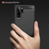 Husa Huawei P30 Pro, Techsuit Carbon Silicone, Negru