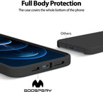 Husa iPhone 12 Pro Max (6.7"), Goospery Silicone, interior microfibra alcantara, negru
