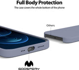 Husa iPhone 12 Pro, iPhone 12 (6.1"), Goospery Silicone, interior microfibra alcantara, Lavanda