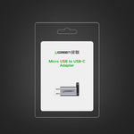 Adaptor Type-C la Micro-USB Ugreen, 480Mbps, Gri