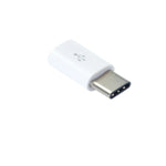 Adaptor micro USB - USB tip C, plastic, alb