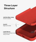 Husa iPhone 13 Pro Max, Goospery Silicone, interior microfibra, rosu
