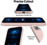 Husa iPhone 12 Pro, iPhone 12 (6.1"), Goospery Silicone, interior microfibra alcantara, Roz