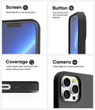 Husa iPhone 13 Pro Max, Goospery Silicone, interior microfibra, Negru