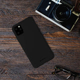 Husa iPhone 11 Pro Max (6.5"), Goospery Silicone, interior microfibra alcantara, negru