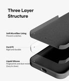 Husa iPhone 13 Pro Max, Goospery Silicone, interior microfibra, Negru
