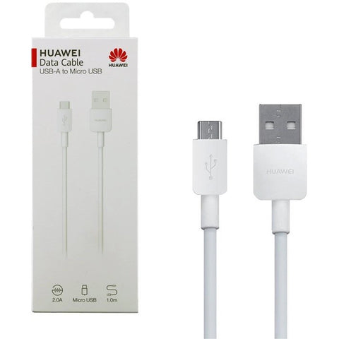 Cablu date / incarcare, Original Huawei, CP70, USB La MicroUSB, 1 M, Blister, Alb