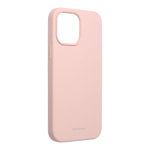 Husa iPhone 13 Pro, Goospery Silicone, interior microfibra, roz