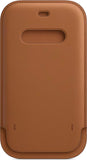 Husa iPhone 12 Pro Max, Originala Apple, Leather Sleeve, MagSafe, Saddle Brown