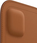 Husa iPhone 12 Pro Max, Originala Apple, Leather Sleeve, MagSafe, Saddle Brown
