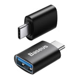Adaptor OTG USB la Type-C Baseus, negru, 10Gbps, ZJJQ000001