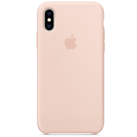 Husa iPhone X / XS, Originala Apple, Silicone Case Pink Sand