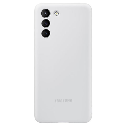 Husa Galaxy S21, Originala Samsung, Silicone Cover, Light Gray