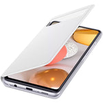 Husa Originala Galaxy A42 5G (2020), Samsung S-View Wallet Cover, Alba