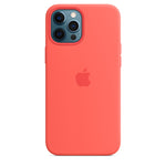 Husa iPhone 12 Pro Max, Originala Apple, Cover Silicone, Case MagSafe, Pink Citrus