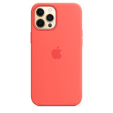 Husa iPhone 12 Pro Max, Originala Apple, Cover Silicone, Case MagSafe, Pink Citrus