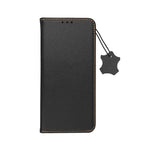 Husa din piele naturala pentru Xiaomi Redmi 10, Forcell Smart Pro, Neagra