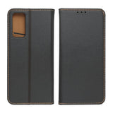 Husa din piele naturala pentru Xiaomi Redmi 10, Forcell Smart Pro, Neagra