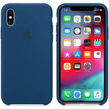 Husa iPhone XS, Originala Apple, Silicone Case, Albastru
