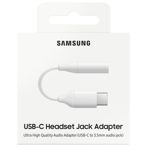 Adaptor Original Samsung, Jack 3.5 mm- USB-C, Blister, White