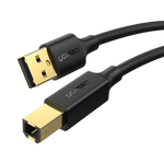 Cablu de imprimanta Ugreen, USB 2.0 AM to BM 1.5m, Negru