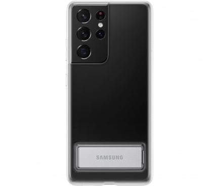 Husa Galaxy S21 Ultra, Originala Samsung, Clear Standing Cover, Transparent