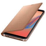 Husa Originala Samsung Wallet Cover pentru Galaxy A7 (2018), Gold