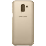 Husa Galaxy J6, Originala Samsung, J600, Flip Wallet, Auriu