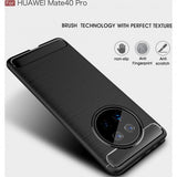 Husa Huawei Mate 40 Pro, Techsuit Carbon Silicone, Negru