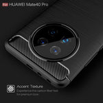 Husa Huawei Mate 40 Pro, Techsuit Carbon Silicone, Negru