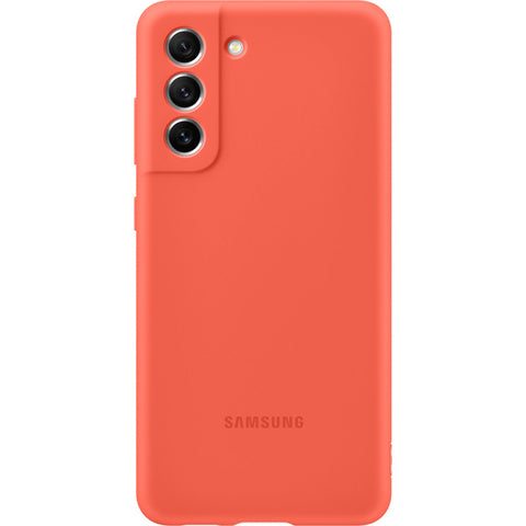 Husa Galaxy S21 FE, Originala Samsung, Silicone Cover, Coral