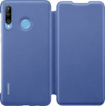 Husa P30 Lite, Originala Huawei, Wallet Cover, Blue