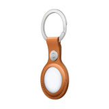 Husa breloc AirTag, Originala Apple, Leather Key Ring, Golden Brown