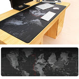 Mousepad profesional, Harta Lumii, 80 X 30 cm, Negru