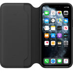 Husa iPhone 11 Pro, Originala Apple, Leather Folio, Neagra