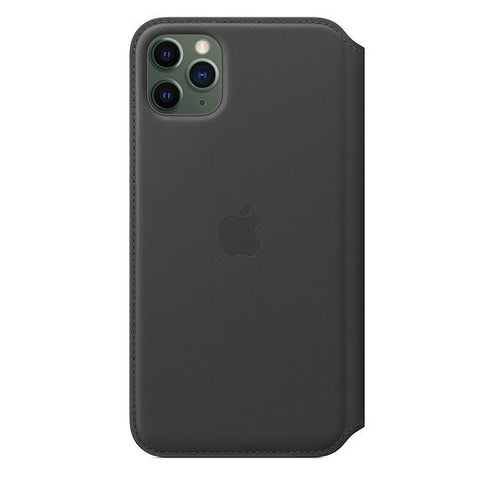 Husa iPhone 11 Pro Max, Originala Apple, Leather Folio, Neagra