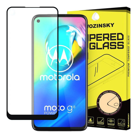 Folie Sticla Wozinsky Super Tough Motorola Moto G8 Power, FullCover, Case Friendly, Negru