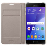 Husa Originala Samsung Galaxy A3 (2016) A310 Flip Wallet, Auriu