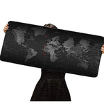 Mousepad profesional, Harta Lumii, 90 X 40 cm, Negru