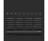 Surubelnita de precizie Originala Xiaomi, Mijia, Set, 24 In 1, BHR4680GL, 24 biti, carcasa aliaj aluminiu, Gri