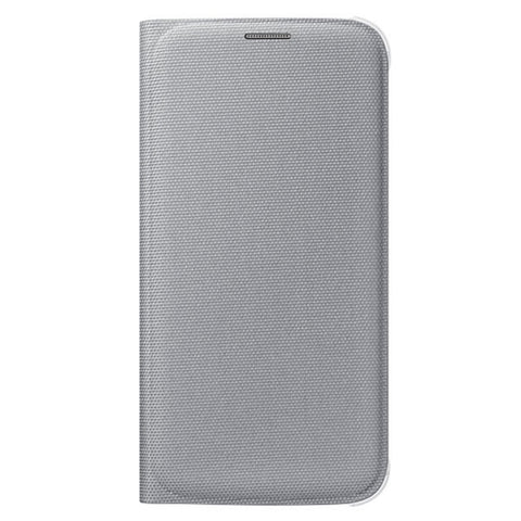 Husa Originala Samsung Flip Wallet Galaxy S6, Argintiu