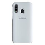 Husa Originala Samsung Galaxy A40 (2019), EF-WA405P Flip Wallet Cover Alba