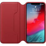 Husa iPhone XS Max, Originala Apple, Leather Folio, Red