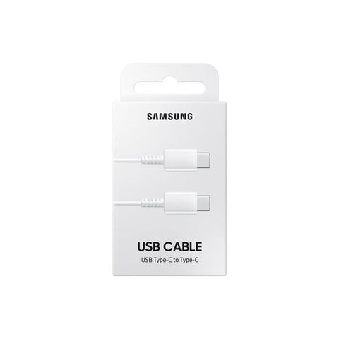 Cablu Original Samsung, date si incarcare USB Type-C La USB Type-C, 3A, 1 M, Blister, Alb