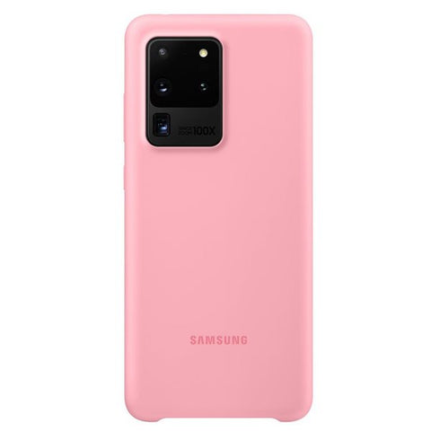 Husa Originala Samsung Galaxy S20 Ultra, Silicone, Roz