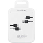 Cablu Original Samsung, 2 x Cable USB Type C, 1.5m, Blister, Negru