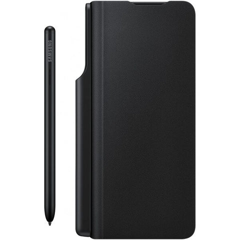 Kit Galaxy Z Fold3, Husa de protectie Originala Samsung Flip Cover si S Pen, Negru